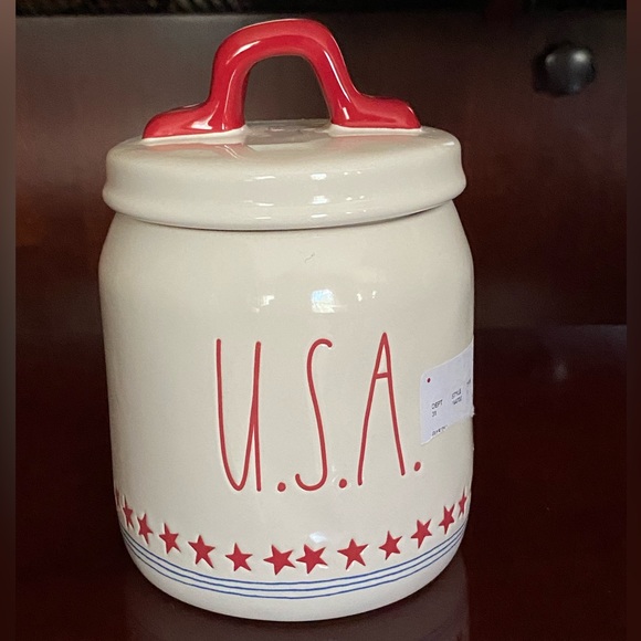 Rae Dunn Holiday Nwt Rae Dunn Baby Usa Canister Red White And Blue